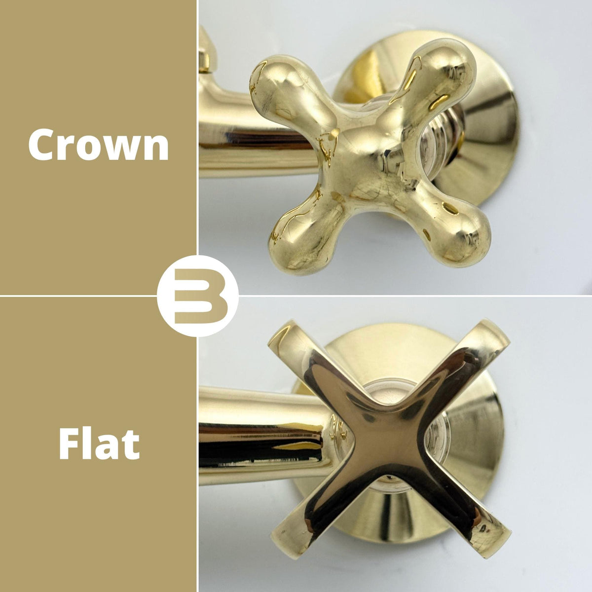 Traditional unlacquered brass faucet designed for luxury bathroom vanities