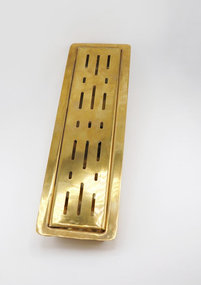 Custom-size linear floor drain for a walk-in shower