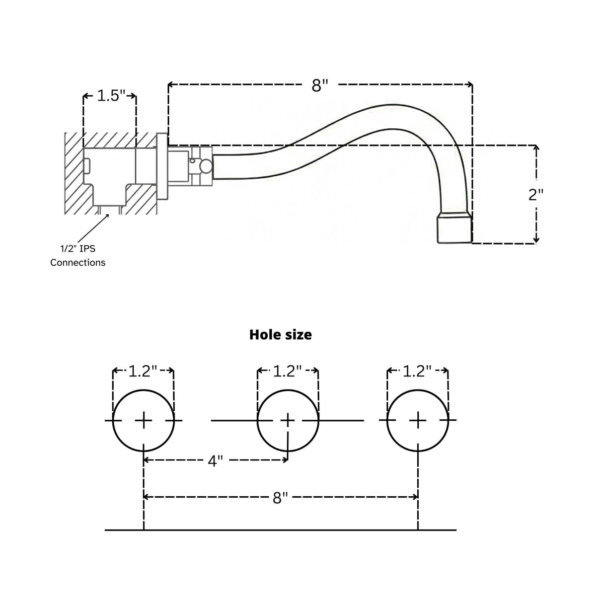 DESIGN Solid brass wall mount faucet designed for premium bathroom interiors