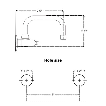 DESIGN wall mounted bathroom faucet installed 