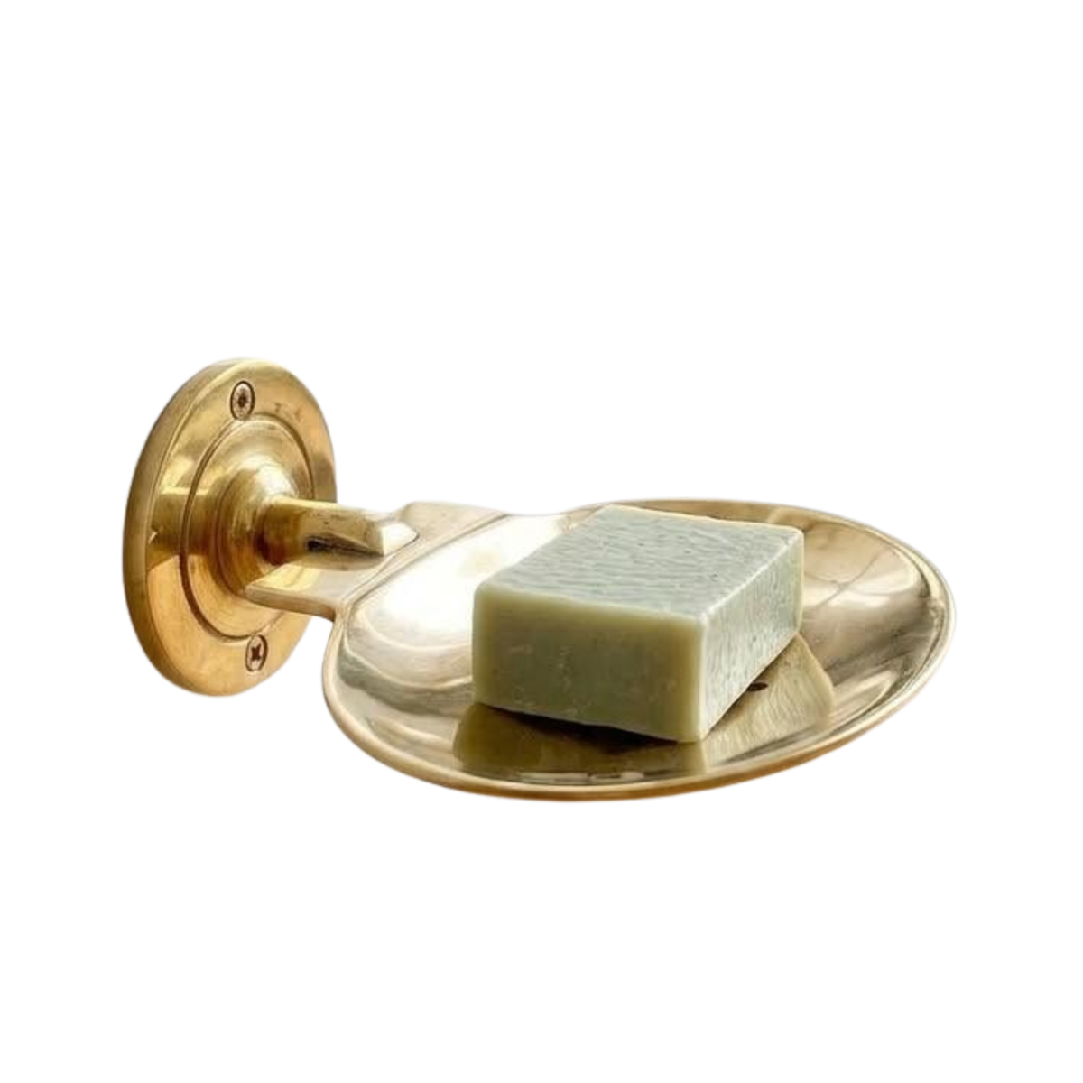 Handcrafted Unlacquered Brass Soap Dish | Wall Mounted Moroccan Soap Holder