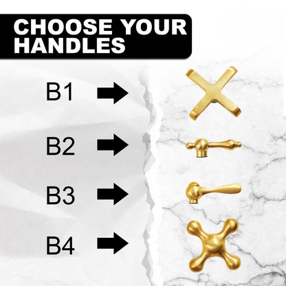 HANDLES unlacquered brass bathroom faucet designed for luxury vanities