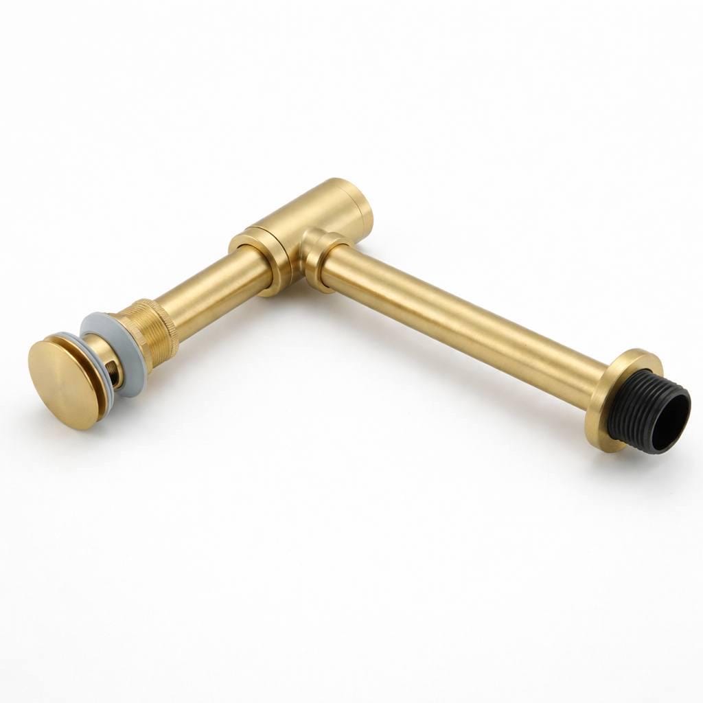 Handcrafted brass sink trap made in Morocco