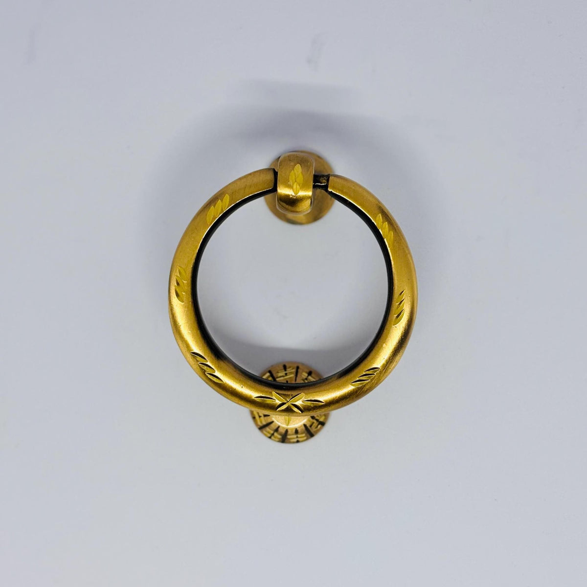Handmade brass ring door knocker for entry doors
