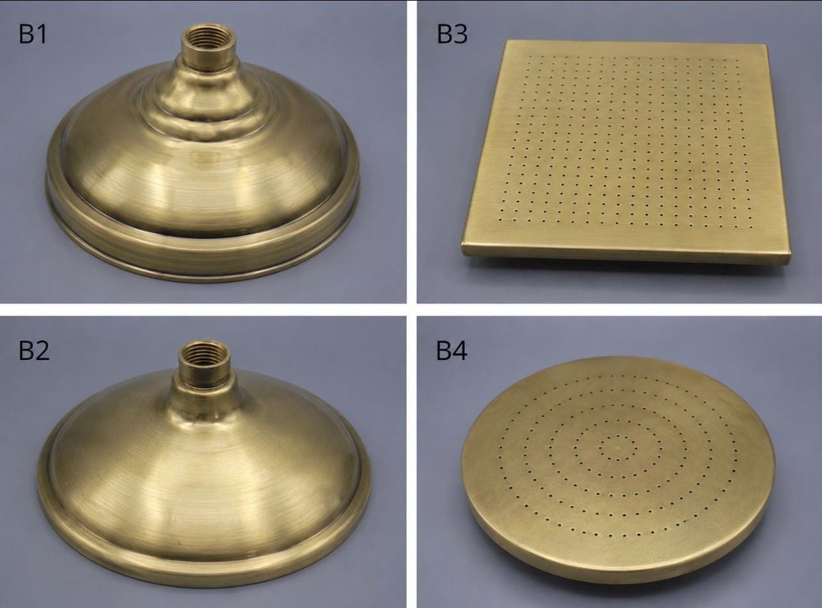 Handmade living brass shower fixture for a premium bathroom