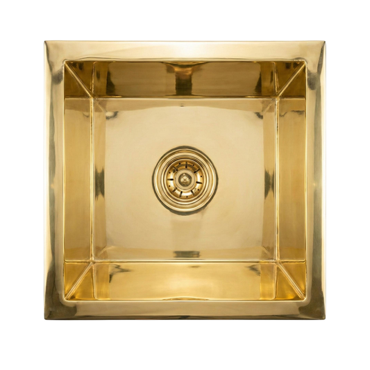 Handmade solid brass undermount kitchen sink