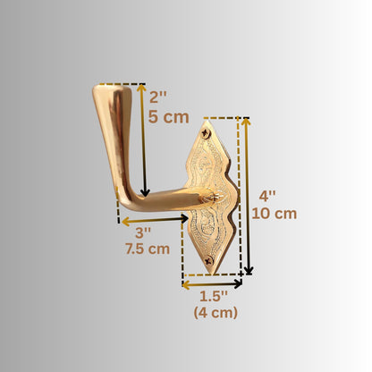 Luxury brass coat hook with vintage styling