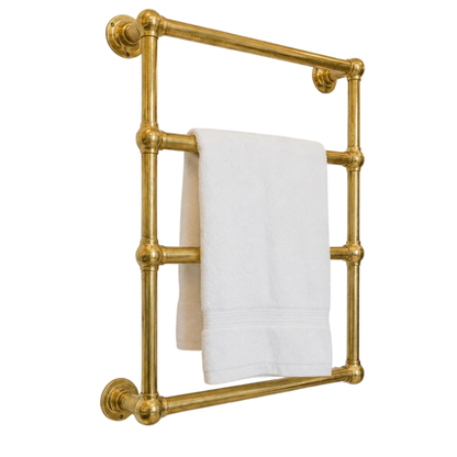 Luxury unlacquered brass wall mounted towel bar