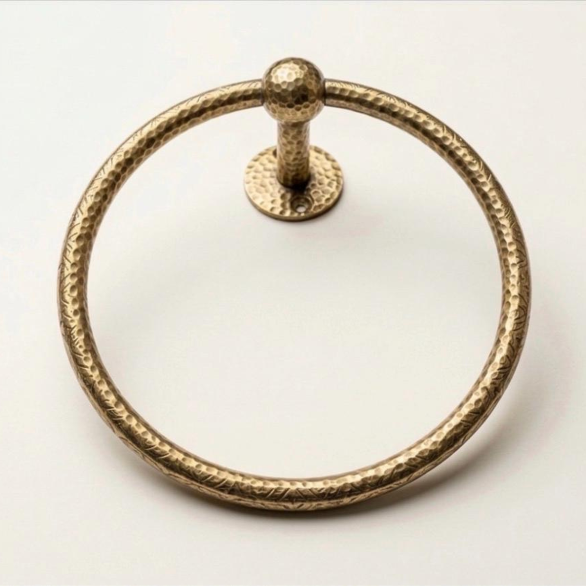 Premium Moroccan solid brass towel ring for luxury bathrooms