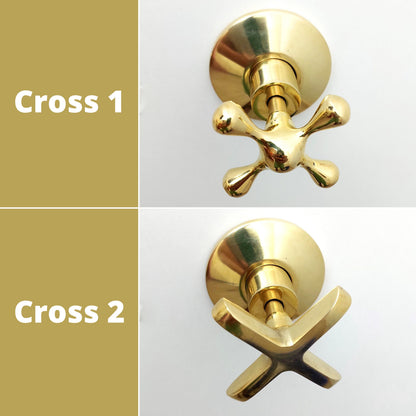 Premium unlacquered brass bathroom shower fixture
