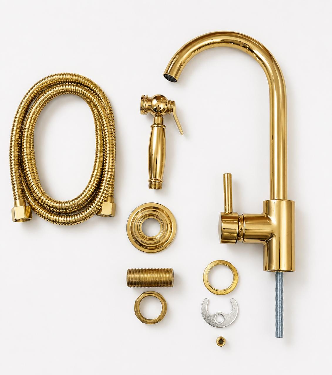 Single hole design on antique brass kitchen and vanity faucet
