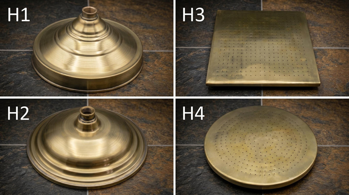 brass shower system with rainfall and handheld shower