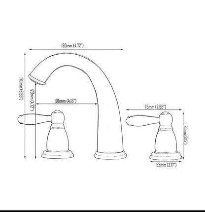 design Traditional widespread bathroom faucet handcrafted from solid brass