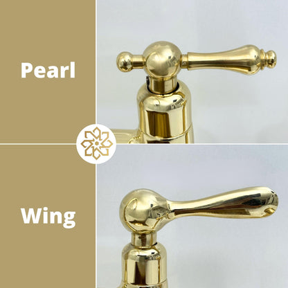 hand Premium MoroccoBrass bridge kitchen faucet