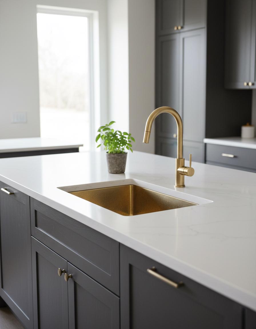  single bowl brass kitchen sink made in Morocco